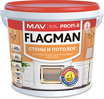 Шпатлевка FLAGMAN PROFI-8 стены и потолок